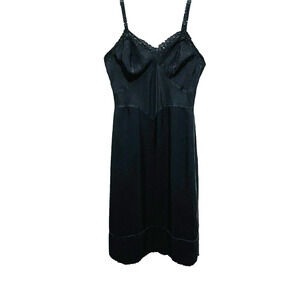 Sears Slip Slip Dress Vintage Broken Doll Destroyed Black Retro Women's XS to S